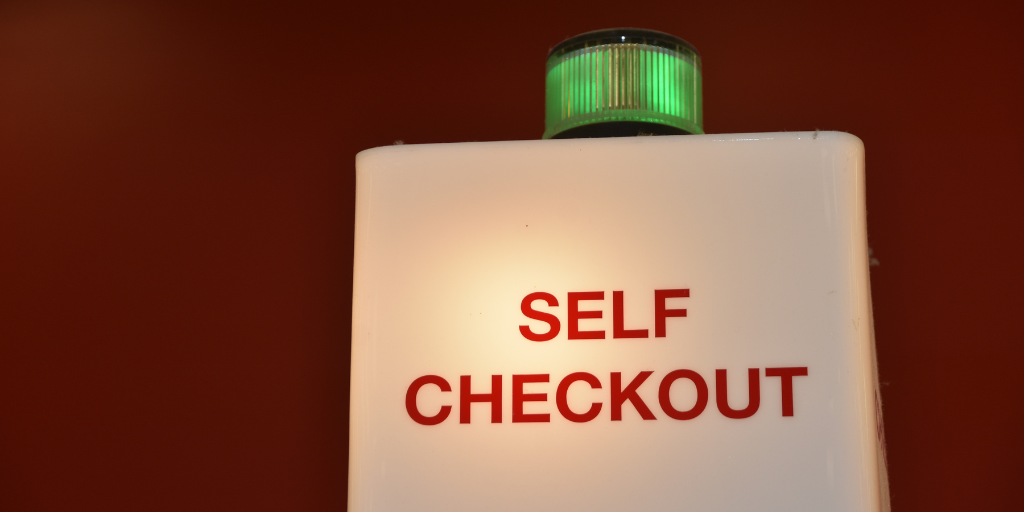 Self check-out sign